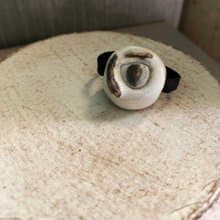 戒指 日本白瓷 自然釉色 無限看不膩色調 真皮革 自然系列