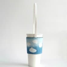 父親節禮物 手工藍染天空杯套 藍染 杯袋 環保 杯套 植物染 手工