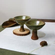 高腳釉杯 馬上杯 新彩燒 柴燒陶藝 手作作品 茶盤 | 陳威恩作品