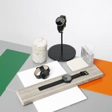 ANICORN Series 000 簡約轉盤機械手錶－純鋼霧面黑+橙色