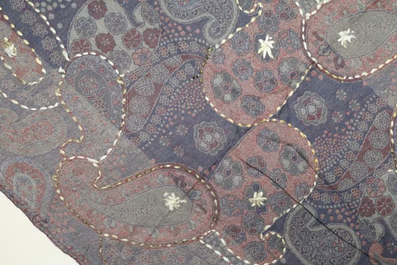 【聖誕禮物】喀什米爾水煮羊毛手工刺繡圍巾披肩粉灰紫溫柔風