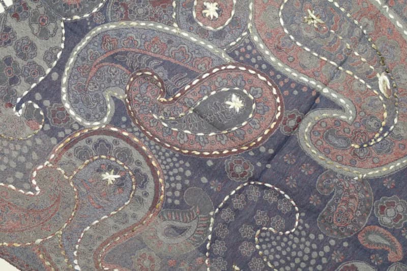 【聖誕禮物】喀什米爾水煮羊毛手工刺繡圍巾披肩粉灰紫溫柔風