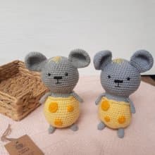 Hand crochet funny Mouse Stuffed toys Animals Plush toys Knit gift Amigurumi