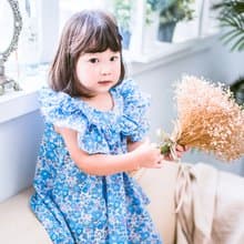 英國LIBERTY FABRICS女童有機棉Camille山茶花洋裝
