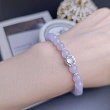 貴人•桃花|夢幻冰芭比粉紫|緬甸翡翠冰粉紫珠純銀吊墜手串