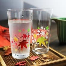 冷感紅葉タンブラーグラスペアセット　温度で色が変わる季節を楽しむ器