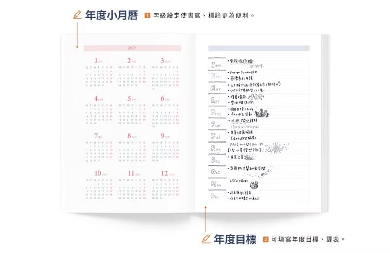 ntu-authentic 臺灣大學 NOTHING PLANNER 2025 日計畫