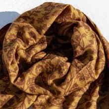 喀什米爾Cashmere 編織羊絨圍巾 純羊毛圍巾披巾 戒指絨披肩-花朵