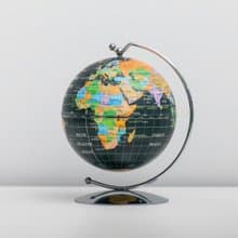 SkyGlobe 3.75吋黑色球體線弧地球儀(英文版)