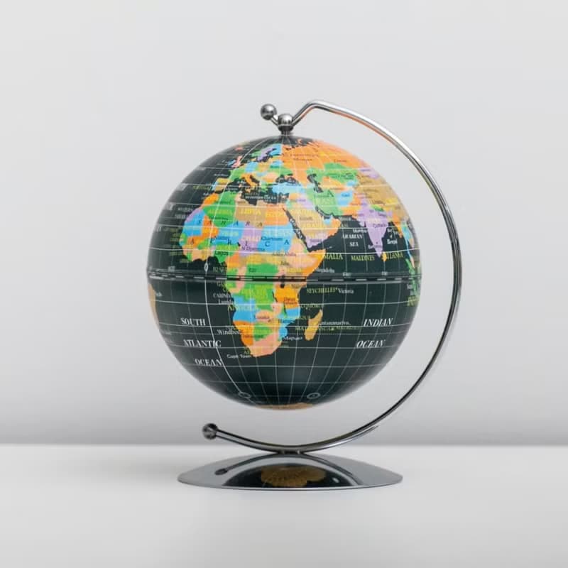 SkyGlobe 3.75吋黑色球體線弧地球儀(英文版)