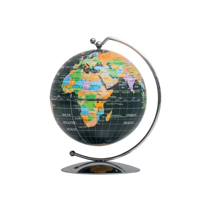 SkyGlobe 3.75吋黑色球體線弧地球儀(英文版)