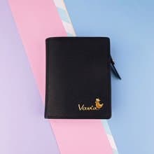 BLACK Pocket Book Short Wallet / Cow Leather