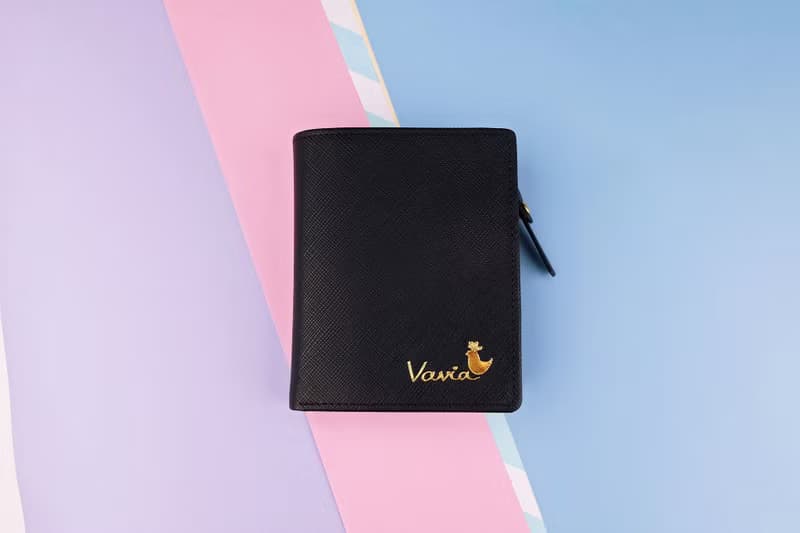 BLACK Pocket Book Short Wallet / Cow Leather