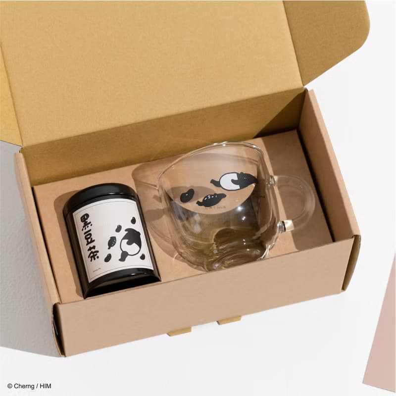 【禮盒】馬來貘/貘豆喫茶禮物盒-含雙層玻璃杯1個空茶罐