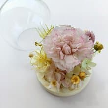 畢業花束禮物 永生康乃馨玫瑰玻璃盅罩 生日開幕店面居家佈置