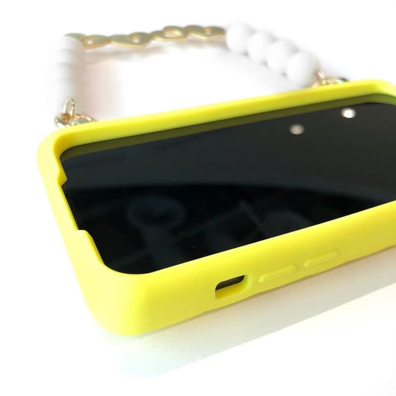 【Candies】iPhone 14 系列 - 經典小香風晚宴包 Love 黃 手機殼