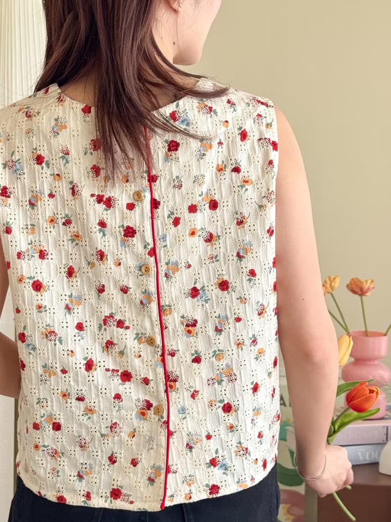 Cozy Lace Top : 2 種尺寸 紅色的