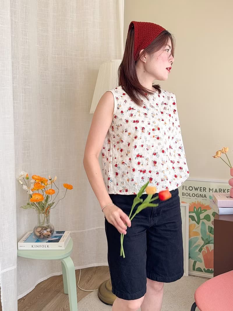 Cozy Lace Top : 2 種尺寸 紅色的