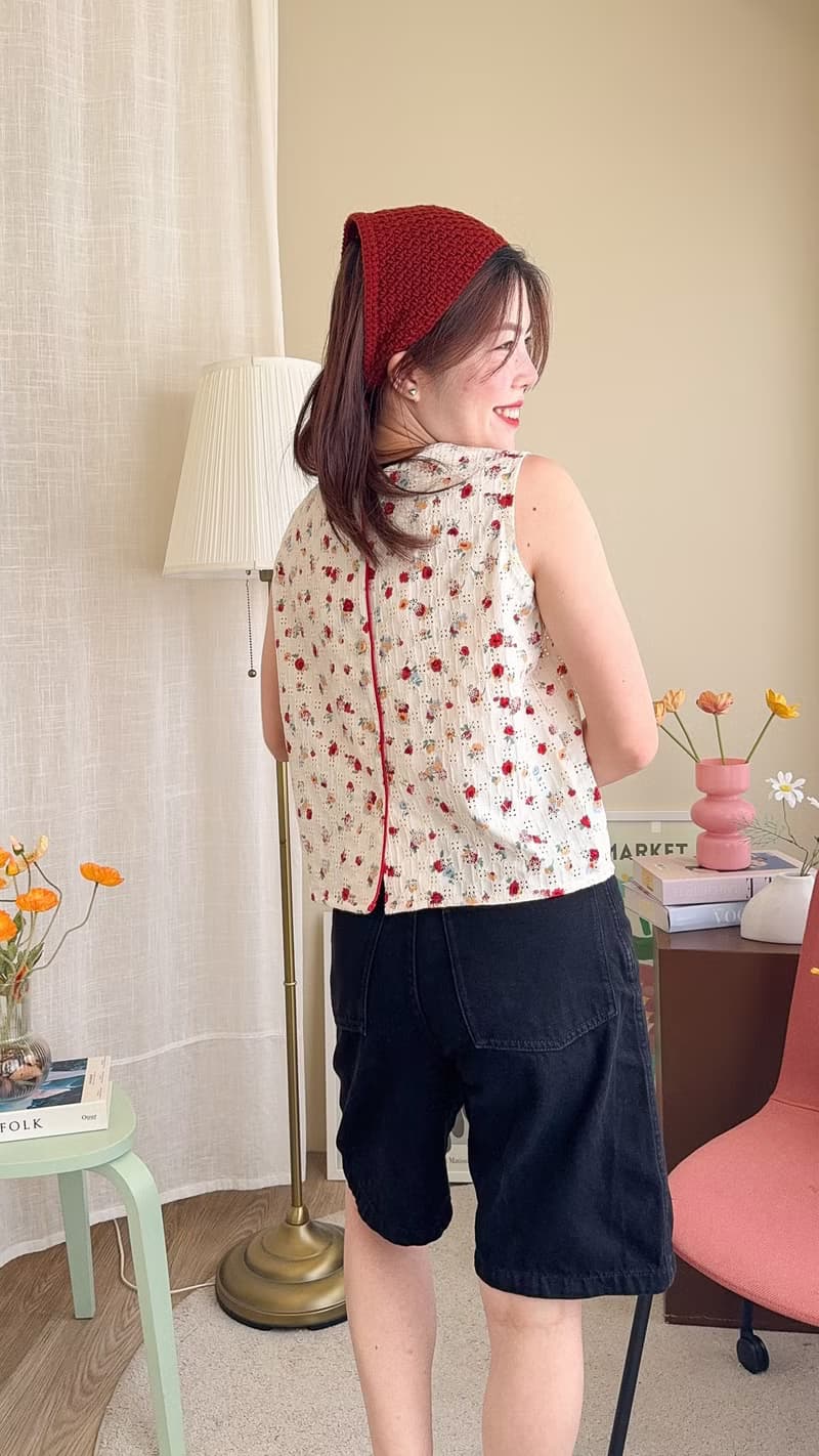 Cozy Lace Top : 2 種尺寸 紅色的