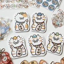 3小喵咪/招財貓大貼紙十一代/防水貼紙/共5款