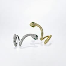莫桑鑽 | 靈蛇Snake耳釘 | 台中門市 |  可升級K金白金真鑽