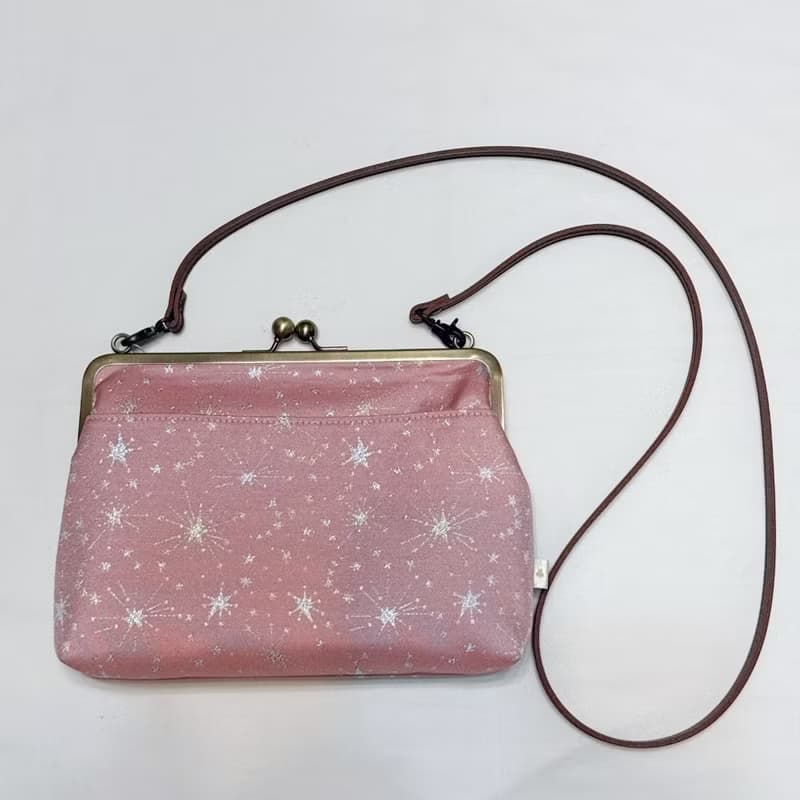 京都綾小路口金包-附帶肩背包 - 璀璨星辰(粉/藍)