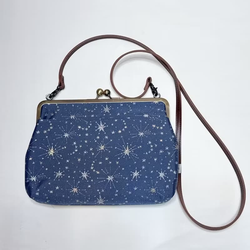 京都綾小路口金包-附帶肩背包 - 璀璨星辰(粉/藍)