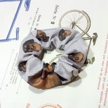 灰底-大腸髮圈_雙色臘腸_馬尾髮帶