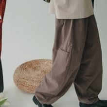 薩摩芋小褲口高磅數日式落地寬褲 - 2色 - 霧霾灰
