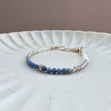 【九月生日石】零下4度C | 藍寶石拉長石手鍊 長度可調