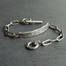 錫×銀手鐲  ID 鏈 Bracelet -KOBAN-
