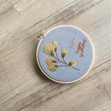 鐵線蕨 生日刺繡