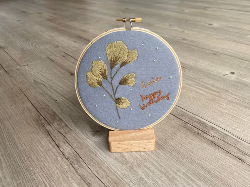 鐵線蕨 生日刺繡