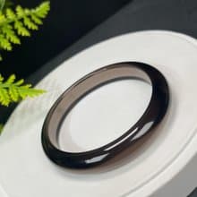 高品質 玻璃體冰曜石手鐲 60+MM 高冰黑曜石手環 提升成長勇氣