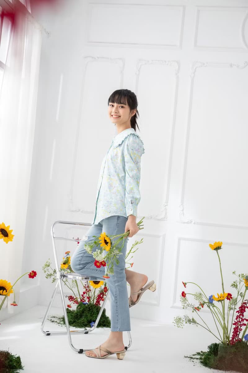 【波麗印花】上班族也想花花俏俏襯衫 淡水色 莫代爾棉