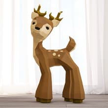3D Papercraft Fawn, Paper Craft Deer model, DIY sculpture, DIGITAL TEMPLATE