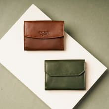 【24hr快速出貨】序曲文藝雙扣真皮三折短夾-兩色(075334)