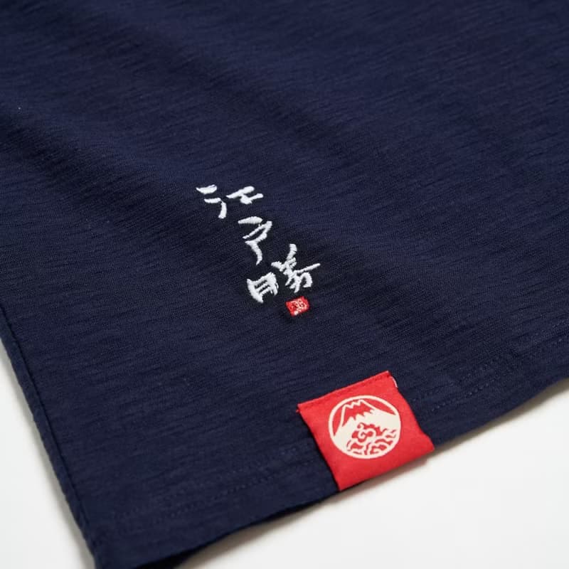 江戶勝 日系 男裝 招財貓短袖T恤(丈青色) #上衣
