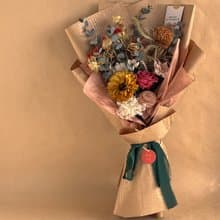 大地薄暮永生花束  高50公分