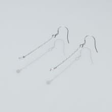 Unwinding 清風垂墜水晶耳飾 抗氧化