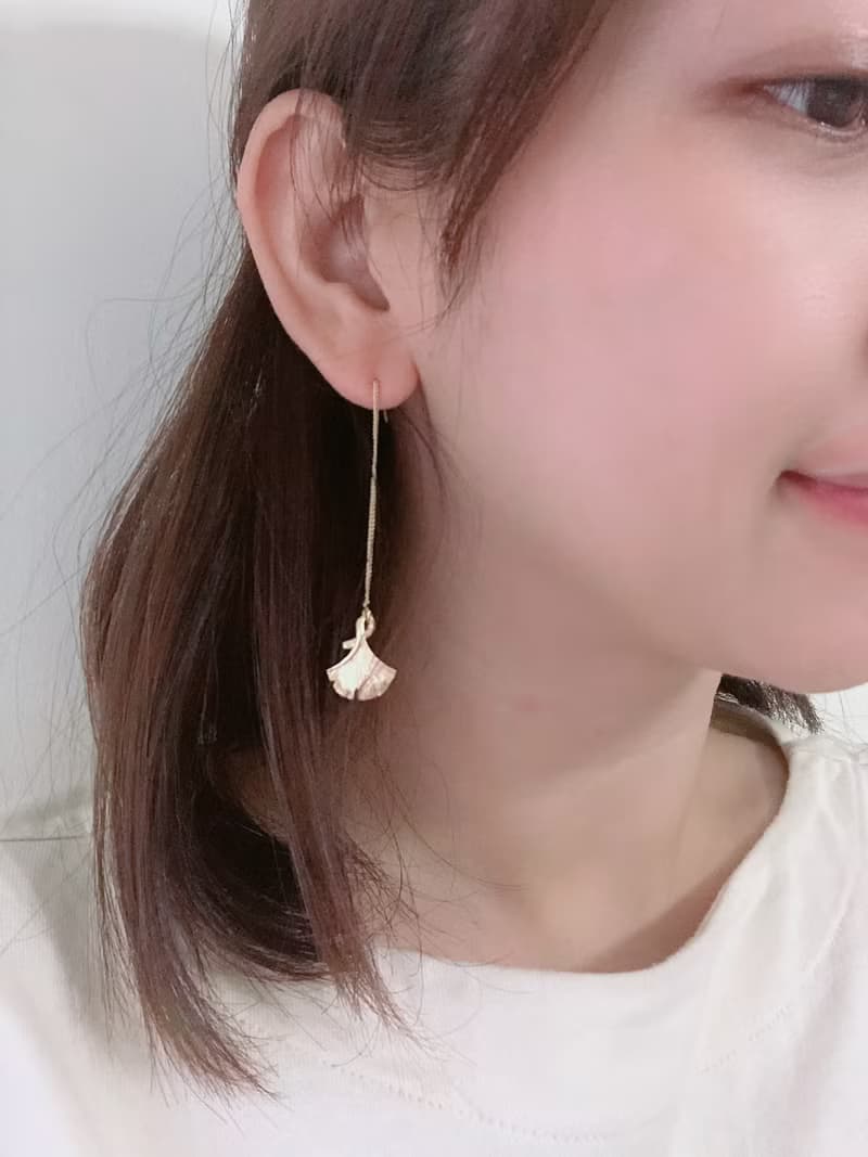 銀杏耳線耳環│Ginkgo 秋天 葉子