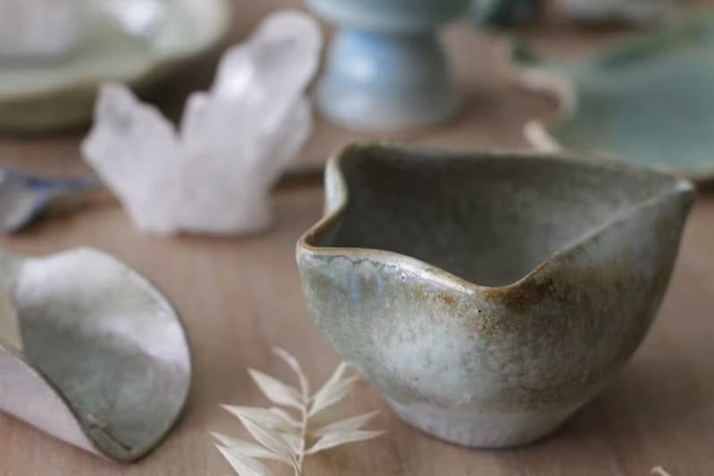 手工製作特殊藍綠色陶瓷茶海