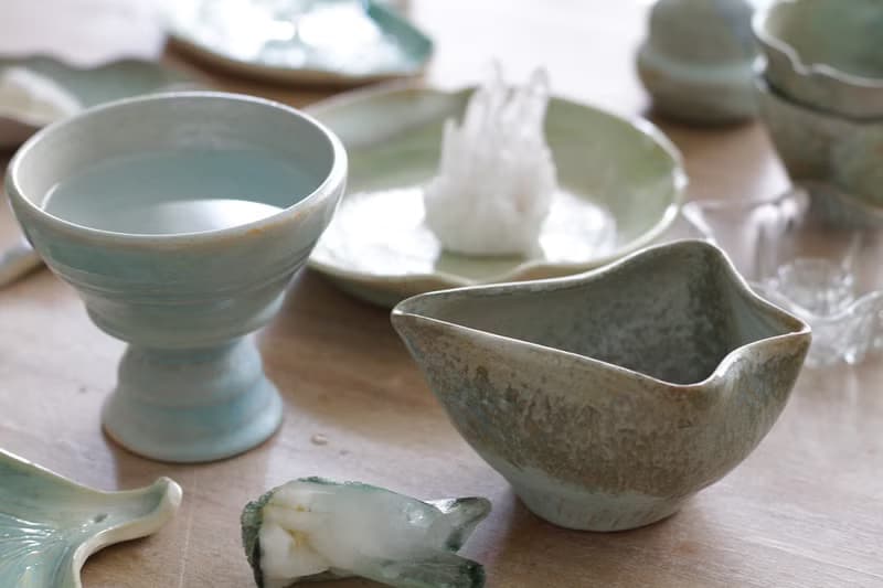 手工製作特殊藍綠色陶瓷茶海
