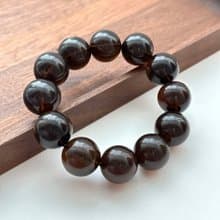 【強大心靈保護石】茶晶純珠手鏈 安定思緒 消除壓力 護身符 安全