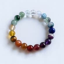 寶石系 天然礦石 七脈輪 多寶 17 cm 手圍 手珠