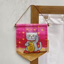 flag cat pink