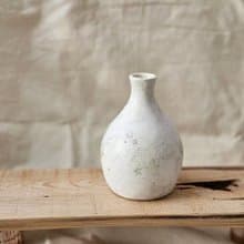 星辰乳白 手作陶花瓶