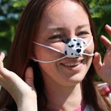 Nose warmer dalmatian is the best Dog lover gift. Fun friend gift.