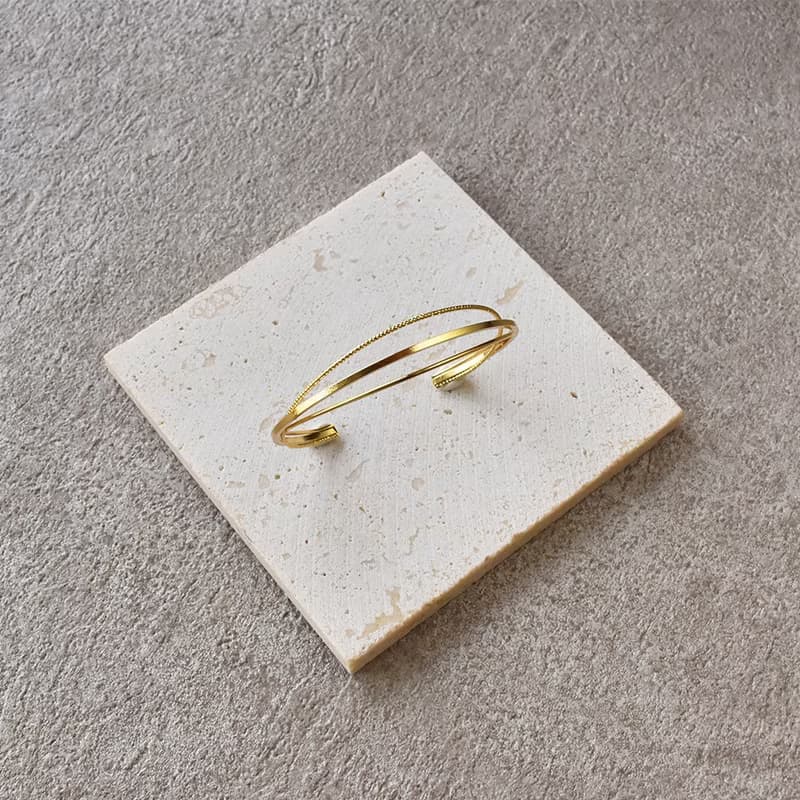 黃銅18K金多層次手環