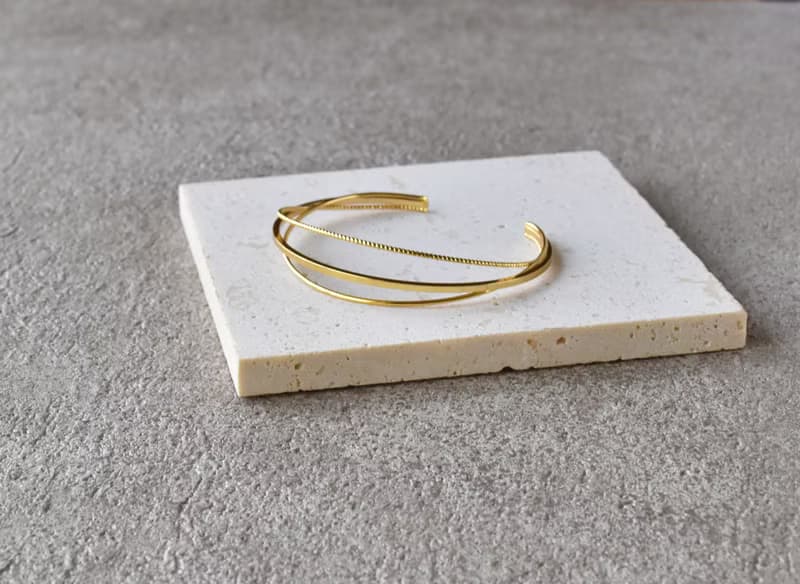 黃銅18K金多層次手環